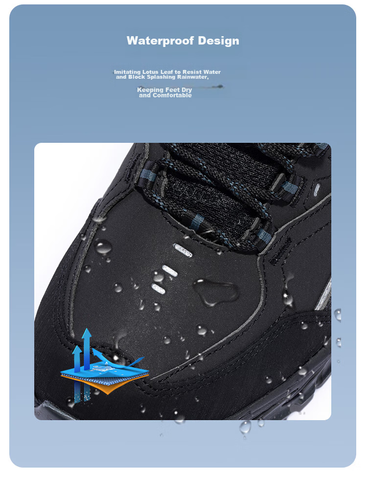 TOREAD Waterproof Hiking Shoes, Autumn/winter Couple Non-Slip Warm Mountaineering Boots, Outdoor Trail Running Shoes TFAACN91965 8