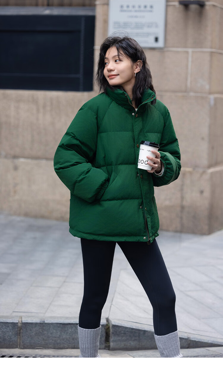 Dme [Light Warm Winter] Vintage Stand Collar 90% Duck Down Jacket for Petite Women, Warm Coat for Winter 28