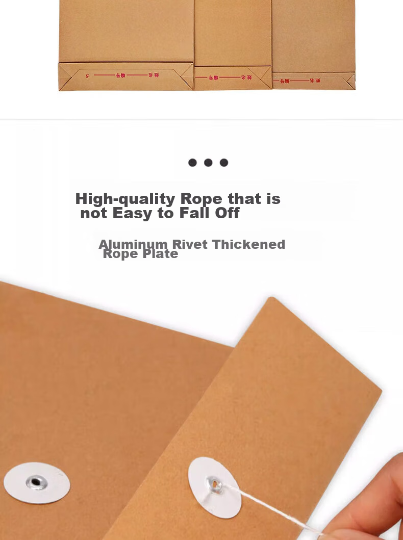 Yuzijian 10 A4 Side Width 2.8cm Mixed Pulp Thick Kraft Paper File Folders 250g, Corporate School Document Storage Bags, Protective Covers for Bids Contracts Invoices, 2308 9