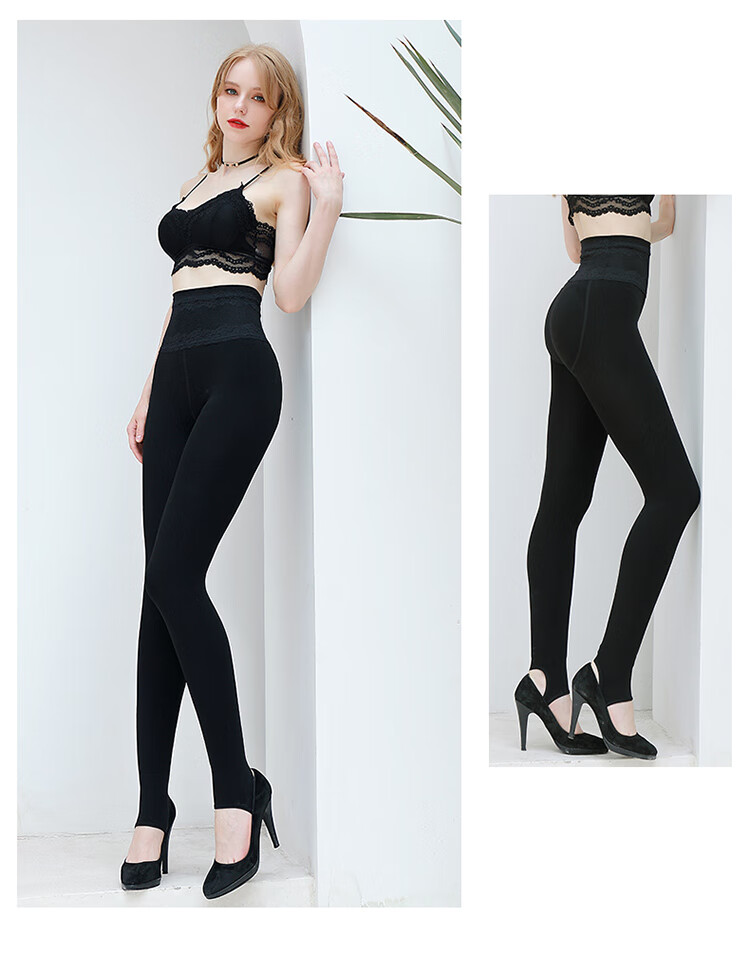 LangSha High-Waisted Leggings for Women with Fleece Lining, Slimming Effect, Thick Autumn And Winter Style, Bare Leg Look, All-In Thermal Pants 15
