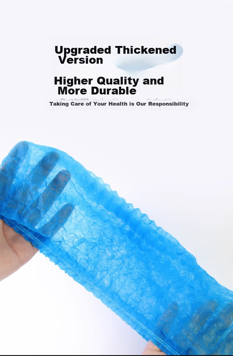 Gongzhe Disposable Hood, Thickened Non-Woven Dust-Free Hood, Strip Isolation Hood for Kitchen, GZ-T Blue, Pack of 100 3
