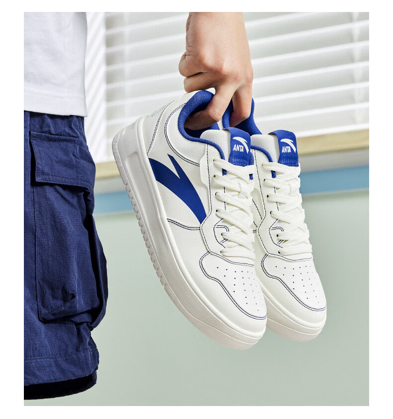 Anta Lightweight Casual White Shoes | Men's Summer White Sneakers Lightweight Versatile Student Sports Shoes 22