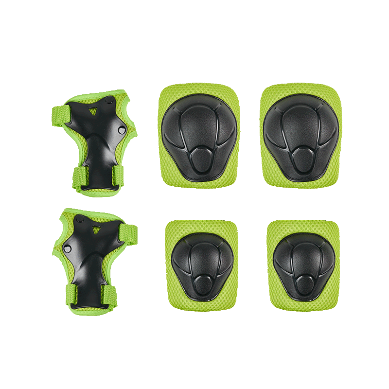 JD Original Children's Roller Skating Protective Gear Skateboard Balance Bike Safety Equipment Knee Pads Elbow Pads Palm Guards 6-Piece Set Fluorescent Yellow