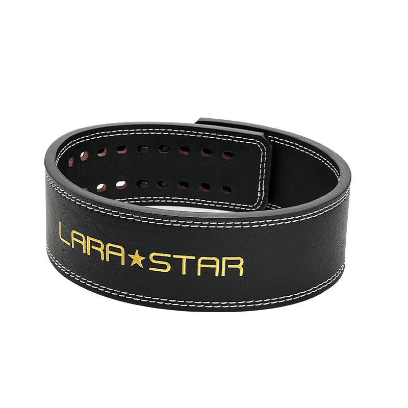 LARASTAR LS0893 Colorful Quick-Release Strength Training Fitness Belt for Squats, Deadlifts, Weightlifting, And Back Support - Black, Size L