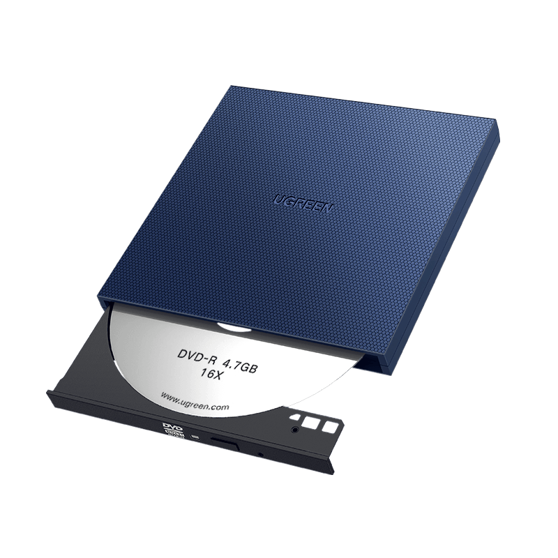 UGREEN 8x Speed External Type-C Optical Drive Portable Burner All-In DVD/CD Disc Player High-Speed Reader Portable External Drive for Desktop And Laptop Computers 60811