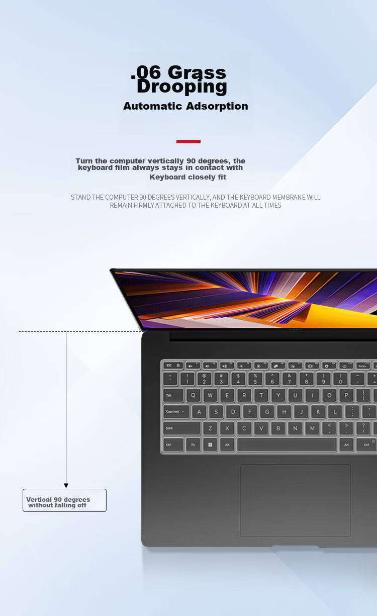 JPLAYER Keyboard Protector for Xiaomi Book Pro15|Redmi Book Pro15 2021 Laptop, High Transparency Ultra-Thin Invisible Film, Waterproof And Dustproof 7