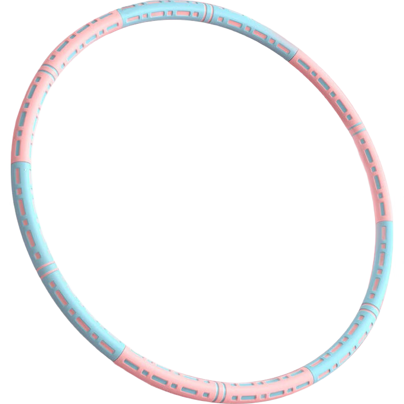 Duweike Detachable Adjustable Weighted Hula Hoop for Abdominal And Waist Shaping, Fitness Ring for Children And Adults, Blue And Pink Color