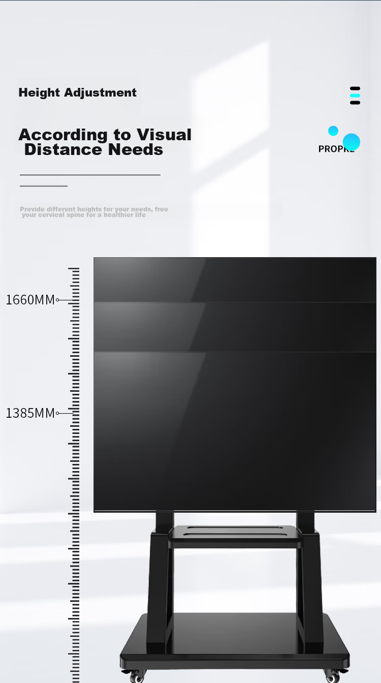 ProPre TV Mobile Stand, 55-100 Inch Large Screen Floor-Standing Integrated TV Bracket, TV Cart, Video Conference Stand 4