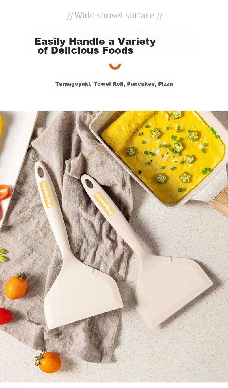 Bayco Food Grade Silicone Spatula, Non-Stick Pan Specific Spatula for Frying Pan And Tamagoyaki, Non-Stick Pancake Spatula BC5479 6