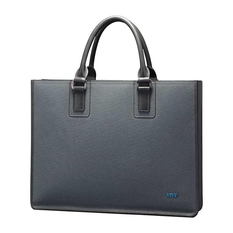 BVP Men's Leather Briefcase, Horizontal Style Handbag, Fashionable Laptop Bag, Business Casual Briefcase for Men, Father's Day Gift