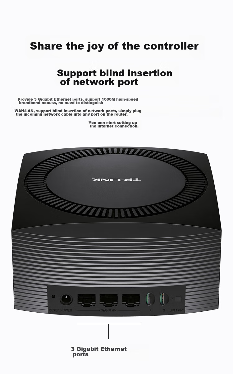 TP-LINK 5G Mobile Router AX3000 Gigabit Ethernet Port Wireless Dual-Band WiFi6 SIM Card Slot Ready Dual-Mode NSA/SA 5G/4G All-Network Compatible TL-TR970G 12