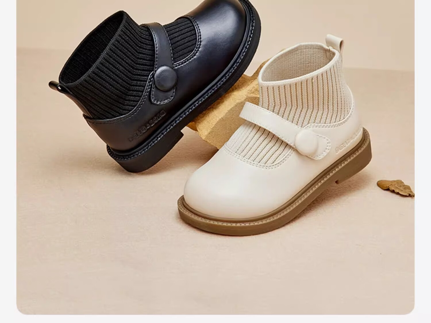 David Bella Kids Boots Girls Short Martin Boots Autumn Winter Fleece Lined Leather Shoes 5