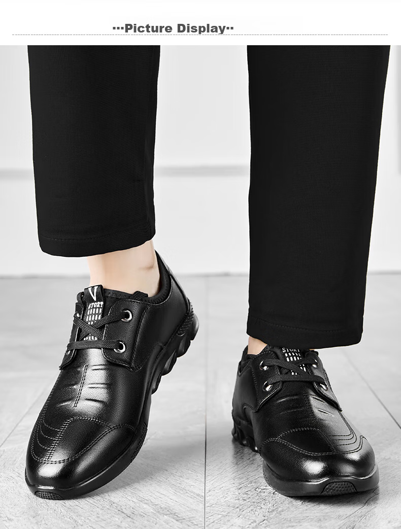 MEXICAN Autumn And Winter New Business Casual Leather Shoes for Men, Formal British Style Driving Lightweight Shoes 155MS702 New Black Size 40 12