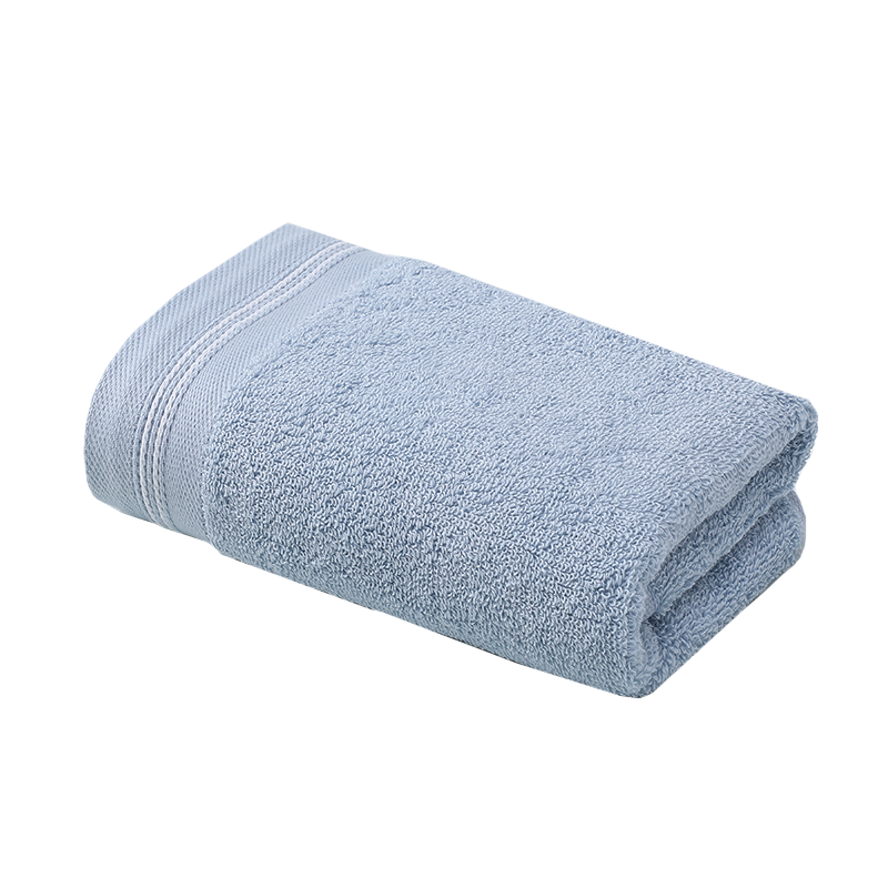 KING SHORE Towel, Pure Cotton Sports Face Towel, Class A Pure Cotton Plain Towel, 1 Piece Blue, 72*34.5cm/105g