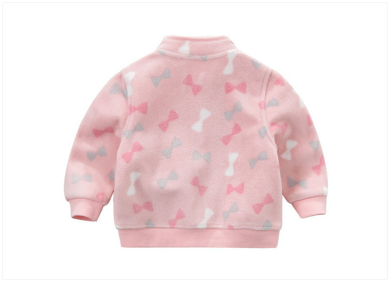 DAVE & BELLA Children's Outerwear, Spring And Autumn Clothing, Baby Stylish Clothes, Girls' Fleece Jacket 9