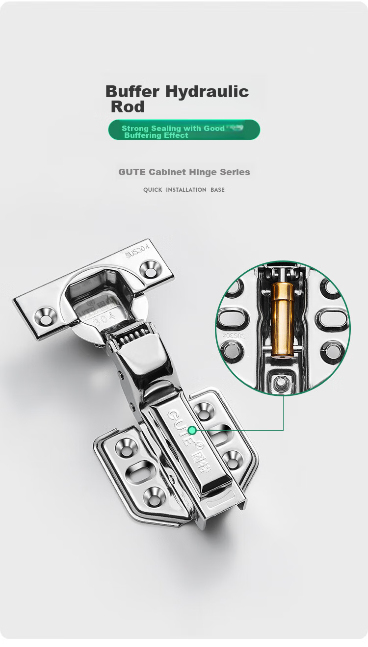 GUTE Hinge Repair Plate, Cabinet Door Hinge Repair Plate, Hinge Repair Patch, Cabinet Door Hinge Repair Tool, Stainless Steel Single Piece 4
