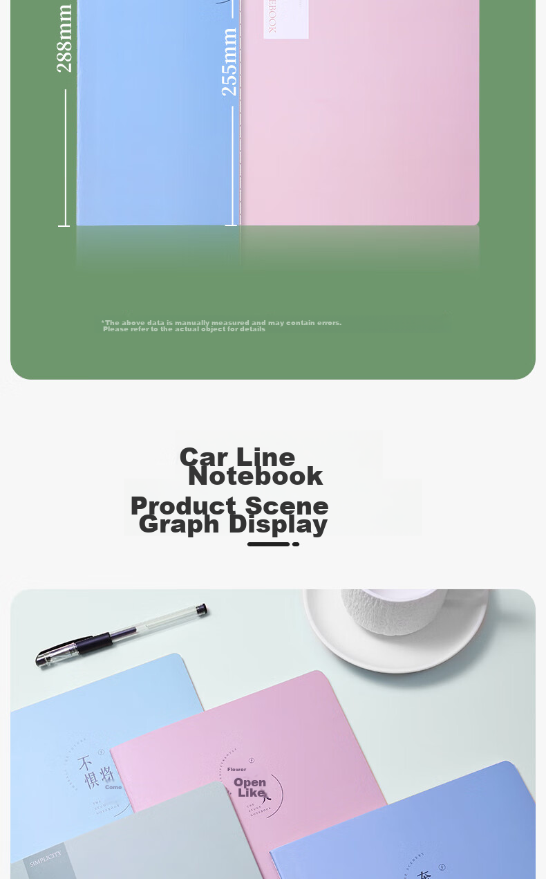 Youxueku A5 Soft Cover Lined Notebook, High-Quality Stitched Notebook for Students And Exam Preparation, Error Correction Book with Text Style, Sweet Design, 4-Pack Set, Mid-Autumn Festival Gift 18