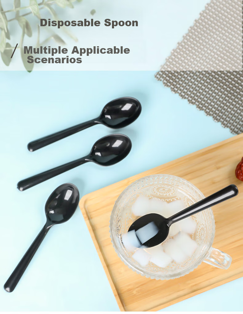 Fangcaodi Disposable Spoons, Biodegradable Long-Handled Soup Spoons, Rice Spoons, Dessert And Ice Cream Spoons, Individually Wrapped, 50 Pieces 9