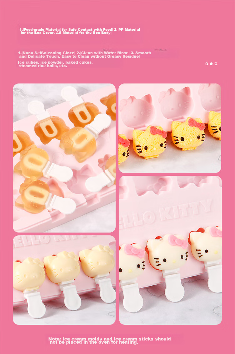 Xuechu Ice Cube Mold, Silicone Ice Tray, Homemade Ice Cream Mold with Lid, Baby Home Use Popsicle Mold for Jelly And Fruit Candy 14