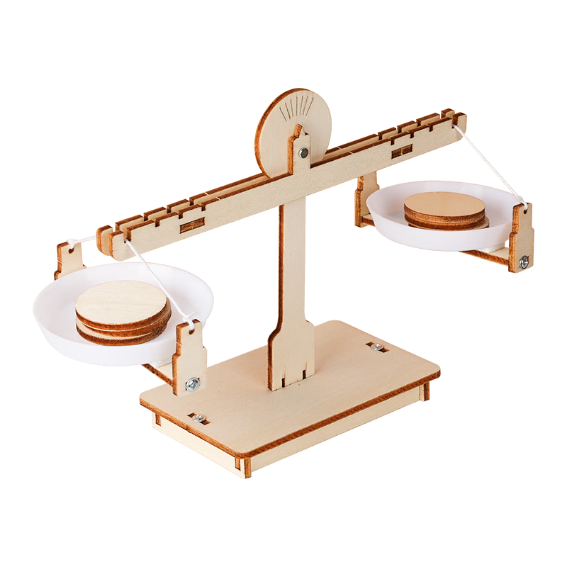 Bailishuang Handmade Balance Scale Assembly Science Experiment Kit, Children's Birthday Gift