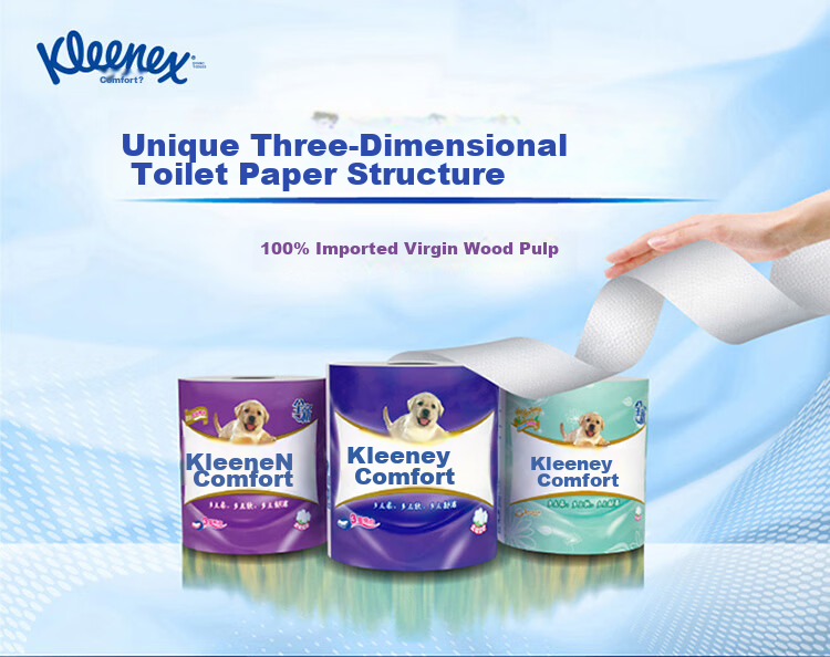 Kleenex Kleenex Core Roll Toilet Paper, Soft Pure White, 3-Ply, 210 Sheets*30 Rolls, Imported Virgin Wood Pulp, Soft And Fluffy Tissue Paper 2