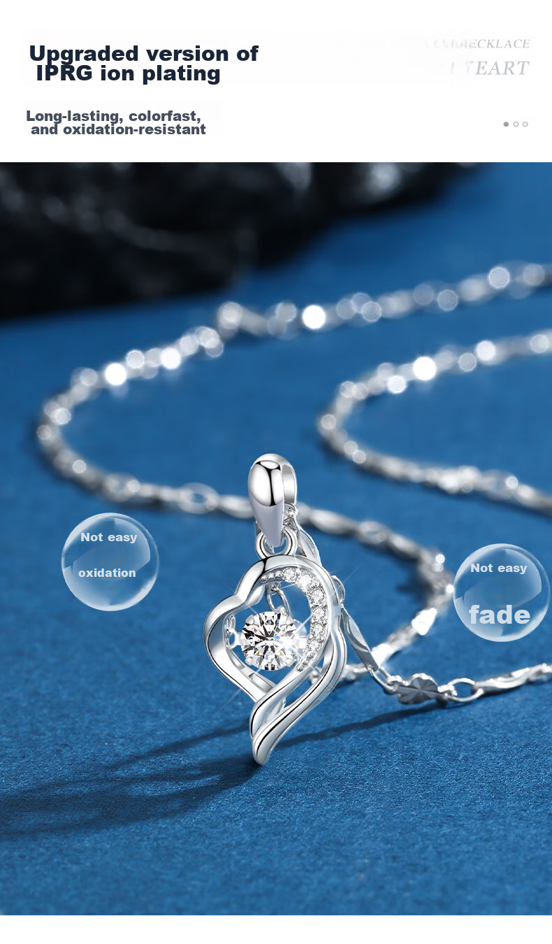 Zhenshangyin Chinese Gold Moissanite Pendant Sterling Silver Necklace for Women, New 2026 Mid-Autumn Festival Birthday Gift for Girlfriend 4