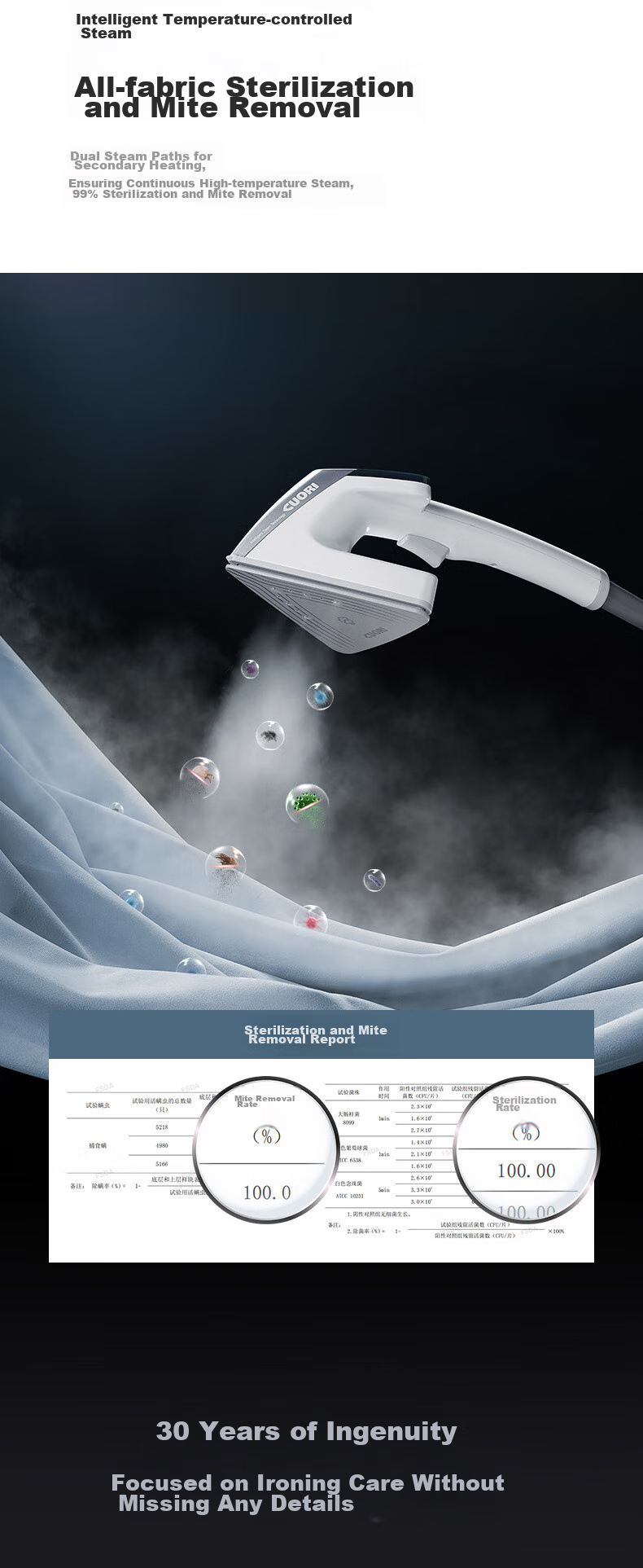 CuoRi [High-End Ironing And Care All-In] Upright Garment Steamer, 200g/min, 2L Water Tank, Pressure-Boosted Steam, Home Use, Electric Iron, Smart Control, Fragrance Removal, Luxury Clothing Care G701 22