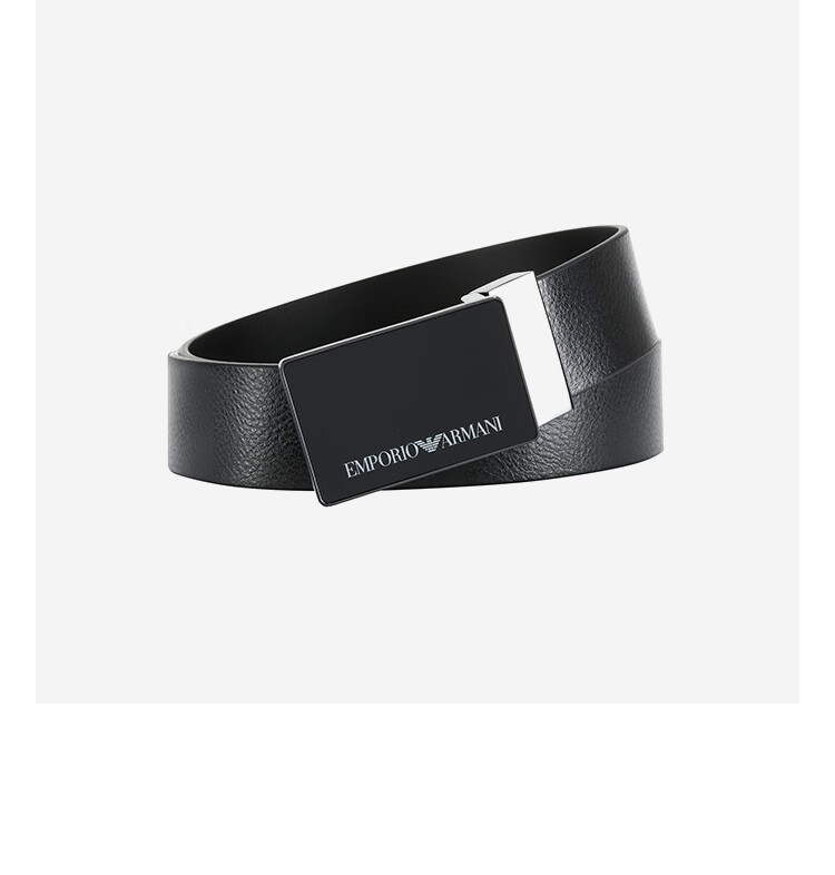 ARMANI Men's Black Leather Pin Buckle Belt Y4S427 YTU7J 84372 Black One Size 6