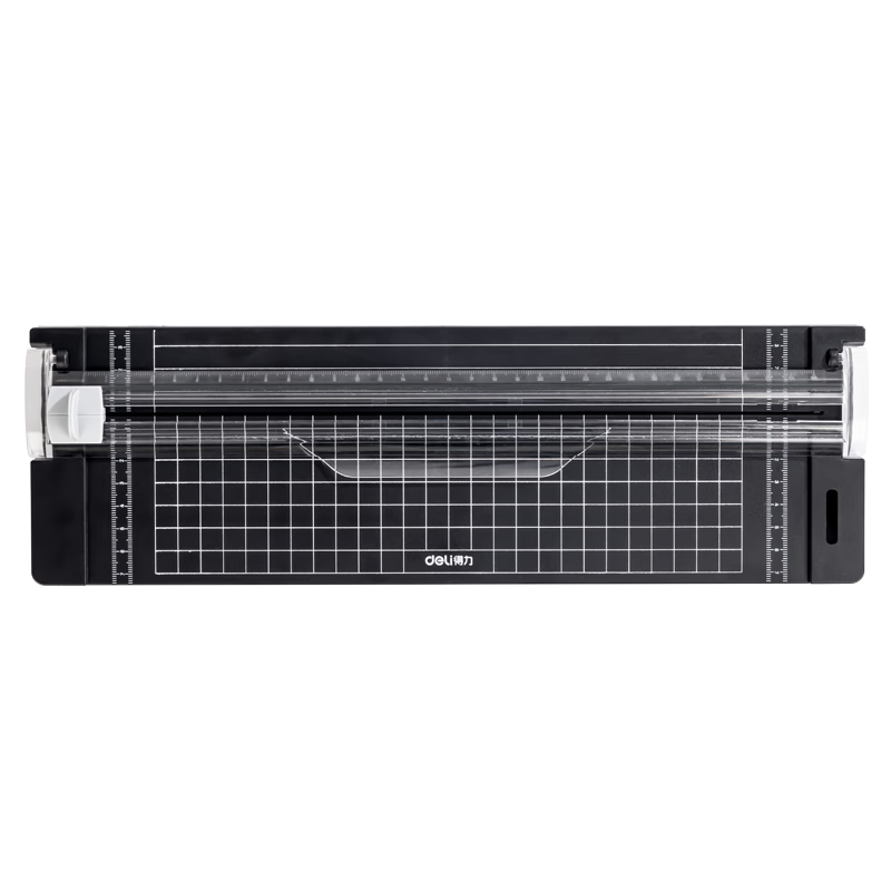 Deli Mini Paper Cutter, Portable A4 Paper Trimmer, Photo Cutting Machine, Manual Paper Cutter, Utility Knife, Scissors, Paper Trimmer for Students And Crafts, Black