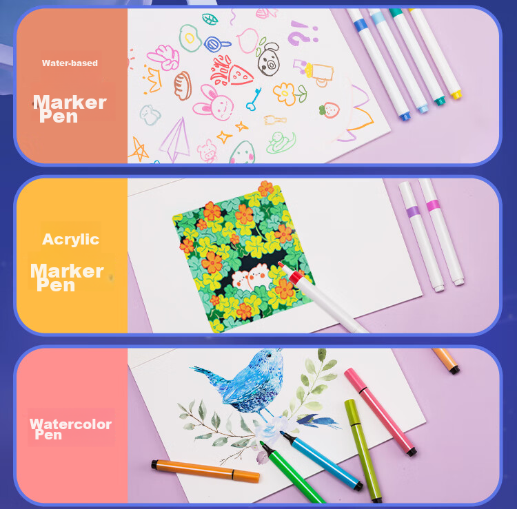 COMIX Mini World Thickened Picture Book, Children's Drawing Book, Large Size for Kindergarten And Elementary School Students, Hand-Drawn Doodle Book, A4/30 Pages/6 Books Set, MWCH0201 5