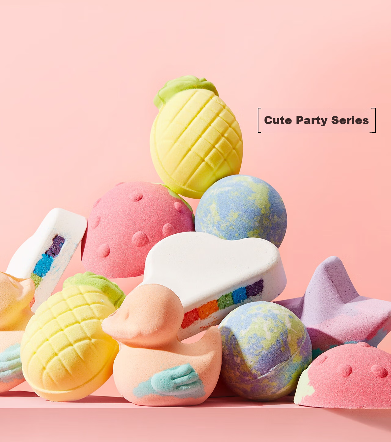 Bodcrme Cute Bath Bombs 5 Pieces 315g (Children's Bath Balls, Baby Bath Bombs, Bubble Bath Balls, Shower Balls) 10