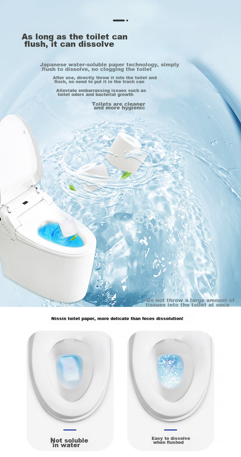 Rinuo Water-Soluble Facial Tissues, Whole Box, Mother And Baby Pull-Out Toilet Paper, 110 Sheets, 4-Ply, 6 Packs/unit 6