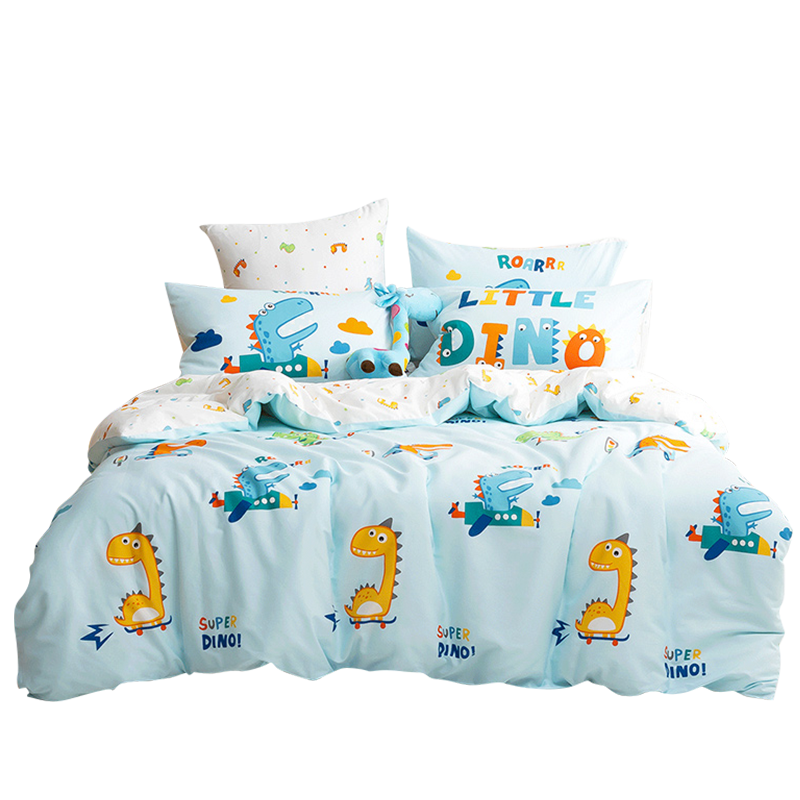 Dohia Home Textiles Pure Cotton Bedding Set of Four Pieces, Double Size Pure Cotton Duvet Cover And Bed Sheet Set for 1.5m Bed, 203*229cm