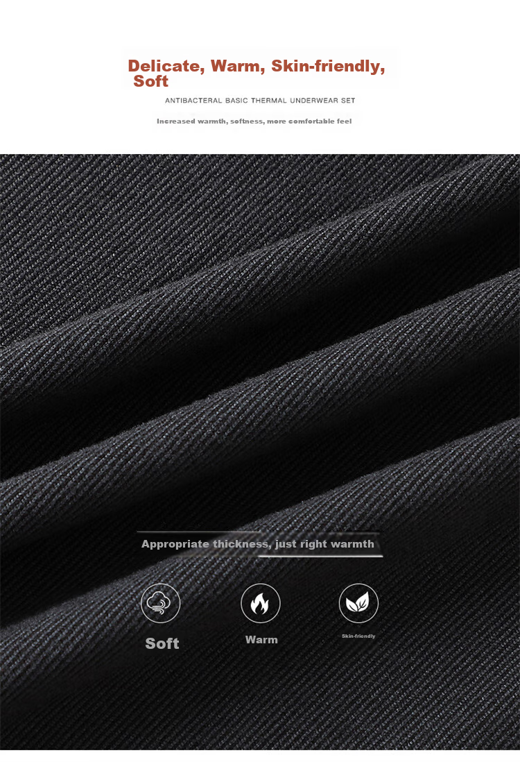 LangSha [Fall New Arrival] Men's Thermal Underwear Set, Antibacterial Thin Spring And Autumn Couple's Antibacterial Warm Base Layer 4