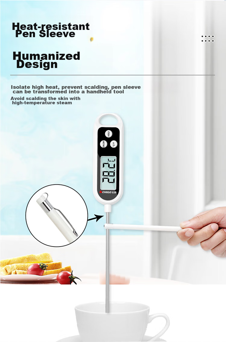 CHIGO Food Thermometer for Home And Commercial Use, Baking Temperature Gauge, Baby Milk Thermometer, Bath Water Temperature Meter ZG-8020 6