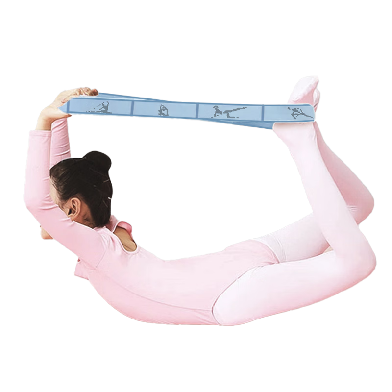 Duweike Dance Yoga Resistance Band for Children And Adults, Stretching Rope with Digital Segments for Training, 12 Levels, Pink
