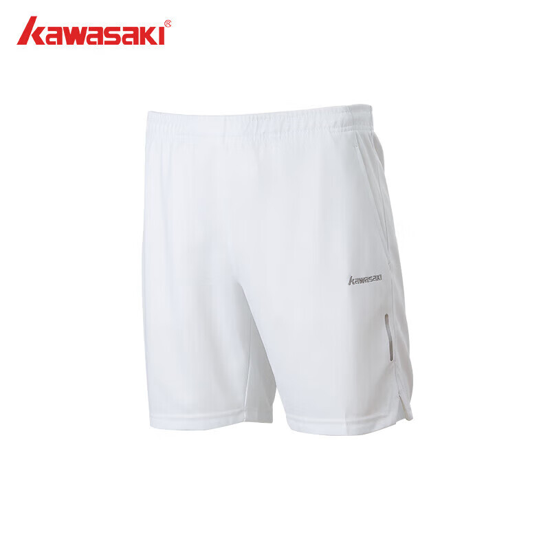 KAWASAKI Badminton Shorts for Men And Women, Unisex Quick-Dry Lightweight Sports Pants Q3681 White S