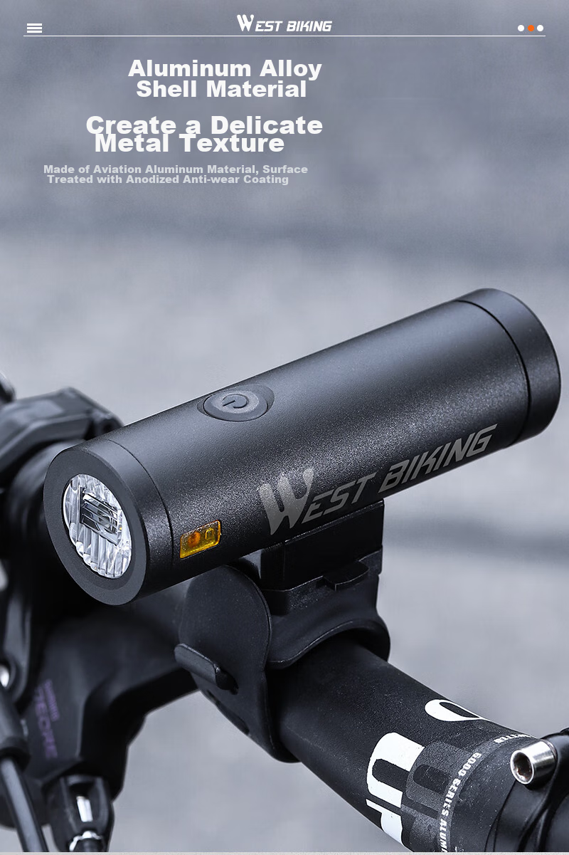 WestBiking Bicycle Light, Type-C Charging Front Light, Night Riding High Beam Flashlight, Waterproof Mountain Bike Cycling Equipment 12