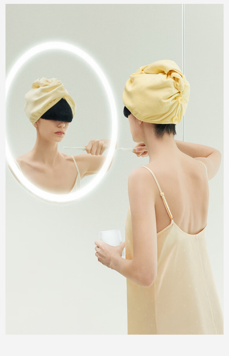 Bananain 501Home Women's Hair Drying Cap, 7A Antibacterial, Quick-Drying, Strong Absorption, Hair Towel, Adjustable Elastic Band 7