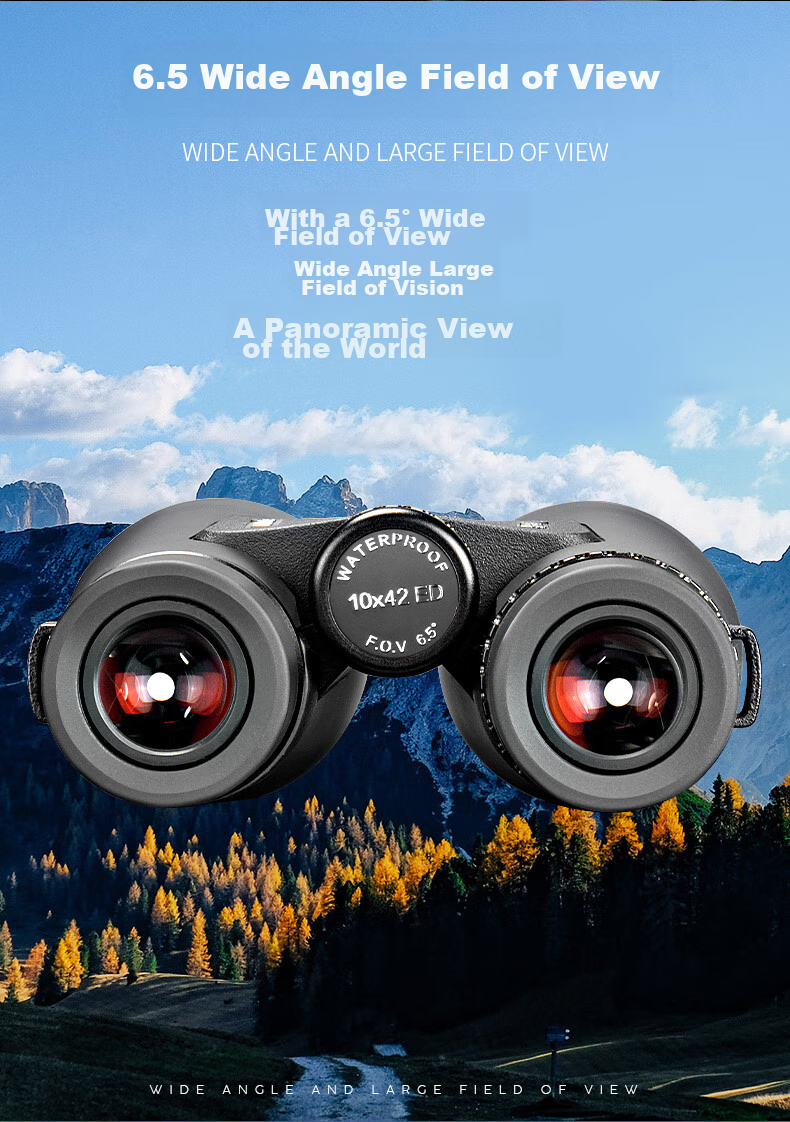 Panda Binoculars, High-Definition, High-Magnification, Professional-Grade, Military-Grade Magnesium Alloy, Low-Light Night Vision, ED Coated, Nitrogen-Filled, Waterproof, 10×42 16