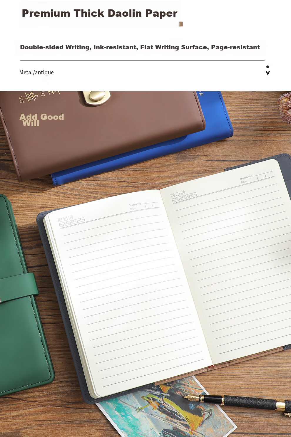 Jiaranheng Inspirational Password Lock Notebook, A5 Size with Password Lock, Creative Inspirational Cover, Journal for Adults, Diary for Business, Simple Office Stationery, Customizable - A5 Gree 9