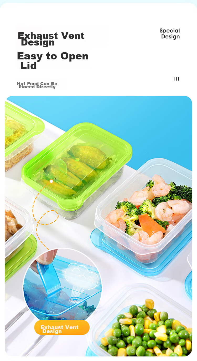 MARYYA Disposable Food Containers, 580ml*4 Set, Food-Grade Fresh-Keeping Picnic Portioning Takeout Containers with Lids, Microwave-Safe 7