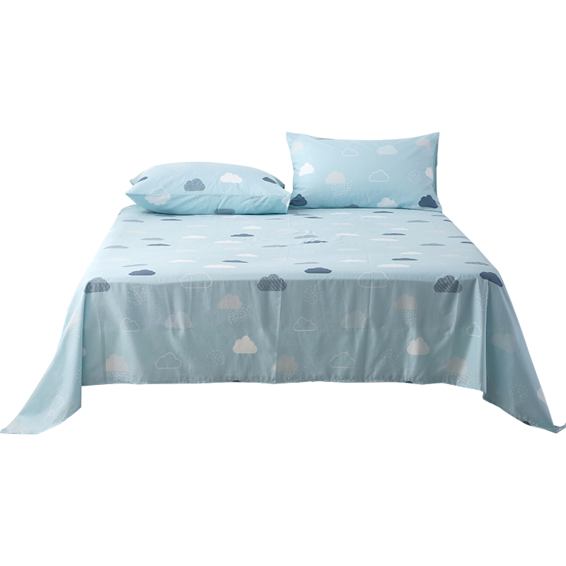 Dohia Pure Cotton Bed Sheet, Single Dormitory Flat Sheet Bed Cover, Single Piece Bedding, for 1.2-Meter Bed Or 1.8x2.3 Meter Bed