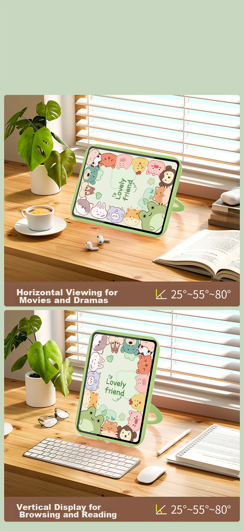 Asiwa Compatible with Huawei MatePad 2024/23 Protective Case, Universal 11.5-Inch 360-Degree Rotating Stand, Landscape And Portrait Positioning, Shockproof Full Coverage Cartoon Cute Desig 6