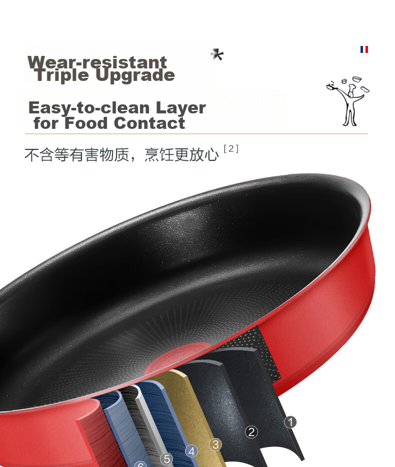 Tefal Detachable Frying Pan 26cm Convertible Baking Dish Cookware Compatible with Induction Cooker And Oven, Titanium Non-Stick Pot Can Be Washed in Dishwasher 10