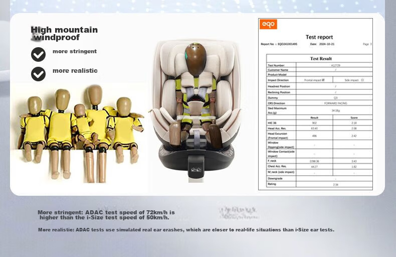 Innokids Child Safety Car Seat, Suitable for Ages 0-4 Ventilated And Heated, 360° Rotation, I-Size Certified, IK16N Black 10