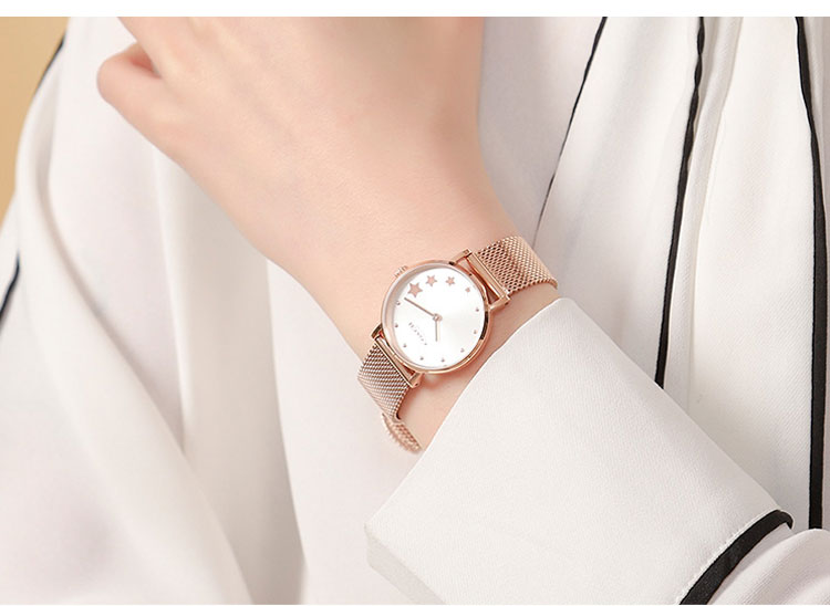 perry佩利系列 星星装饰点缀表盘 简约米兰编制链28mm 石英防水表手表