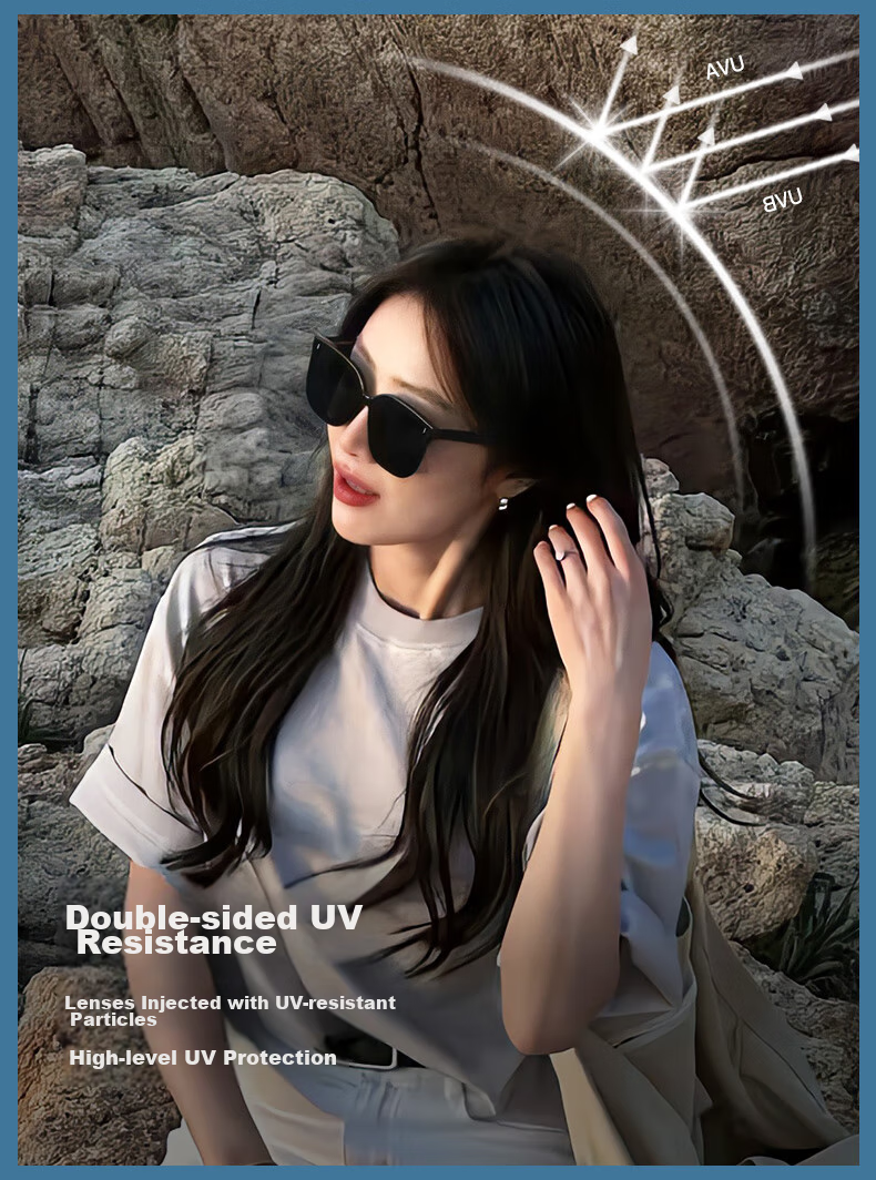 CAPONI Foldable Polarized GM Sunglasses for Men And Women, Driving UV Protection Anti-UV Sunglasses, Face-Slimming And Ultra-Light 3