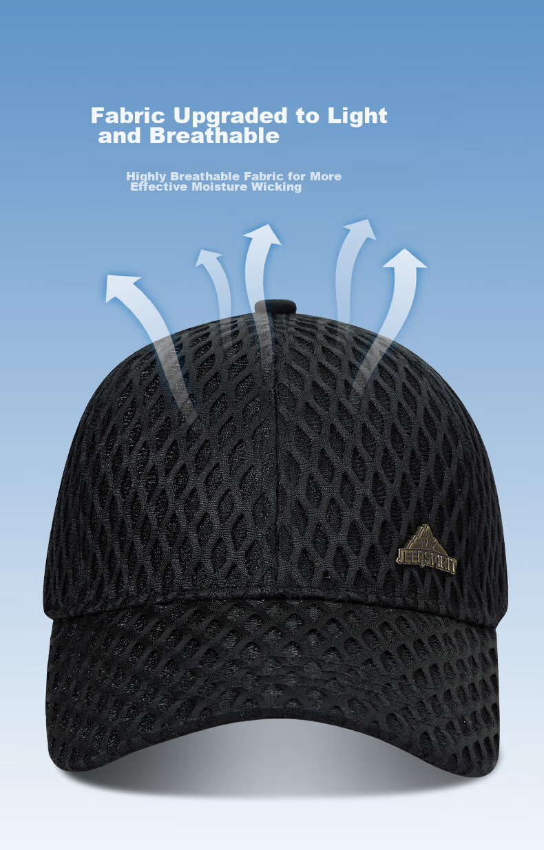 JEEP Baseball Cap for Men And Women, Summer Breathable Sun Protection Visor Hat, Casual Versatile Sun Hat A0760 6