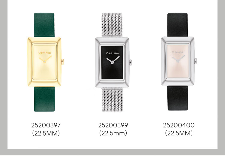 Calvin Klein CK Watch, Square Style, Retro Green Strap, Small Square Watch, Women's Wristwatch, Goddess Festival And New Year Gift, 25200397 3